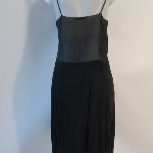 Womens Prada Black Silk Blend Semi Sheer Dress 44 EU/US 8 - Picture 6 of 10